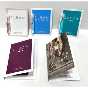 Clean Perfume Booklet 5pc – Spray & Dabber Lot Skin Rain Reserve Cool Cotton NEW